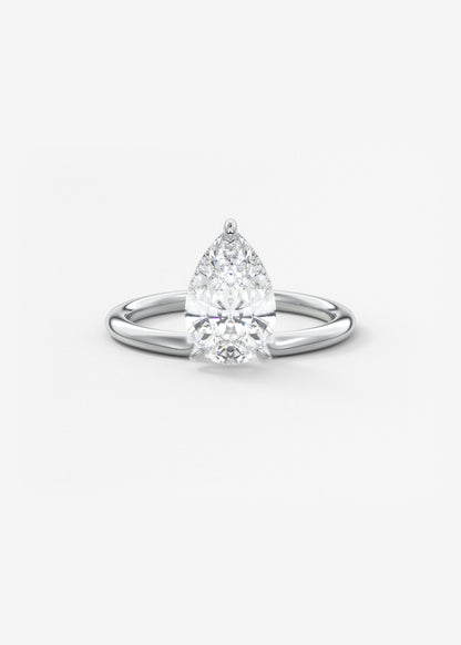 Oval Solitaire With Raised Basket Gallery Lab Grown Diamond Engagement Ring