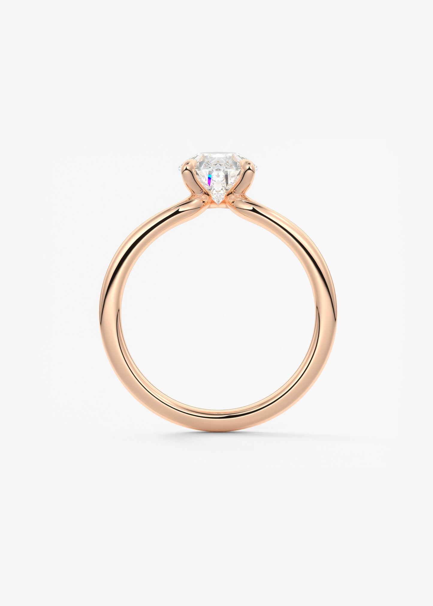 Oval Solitaire With Raised Basket Gallery Lab Grown Diamond Engagement Ring