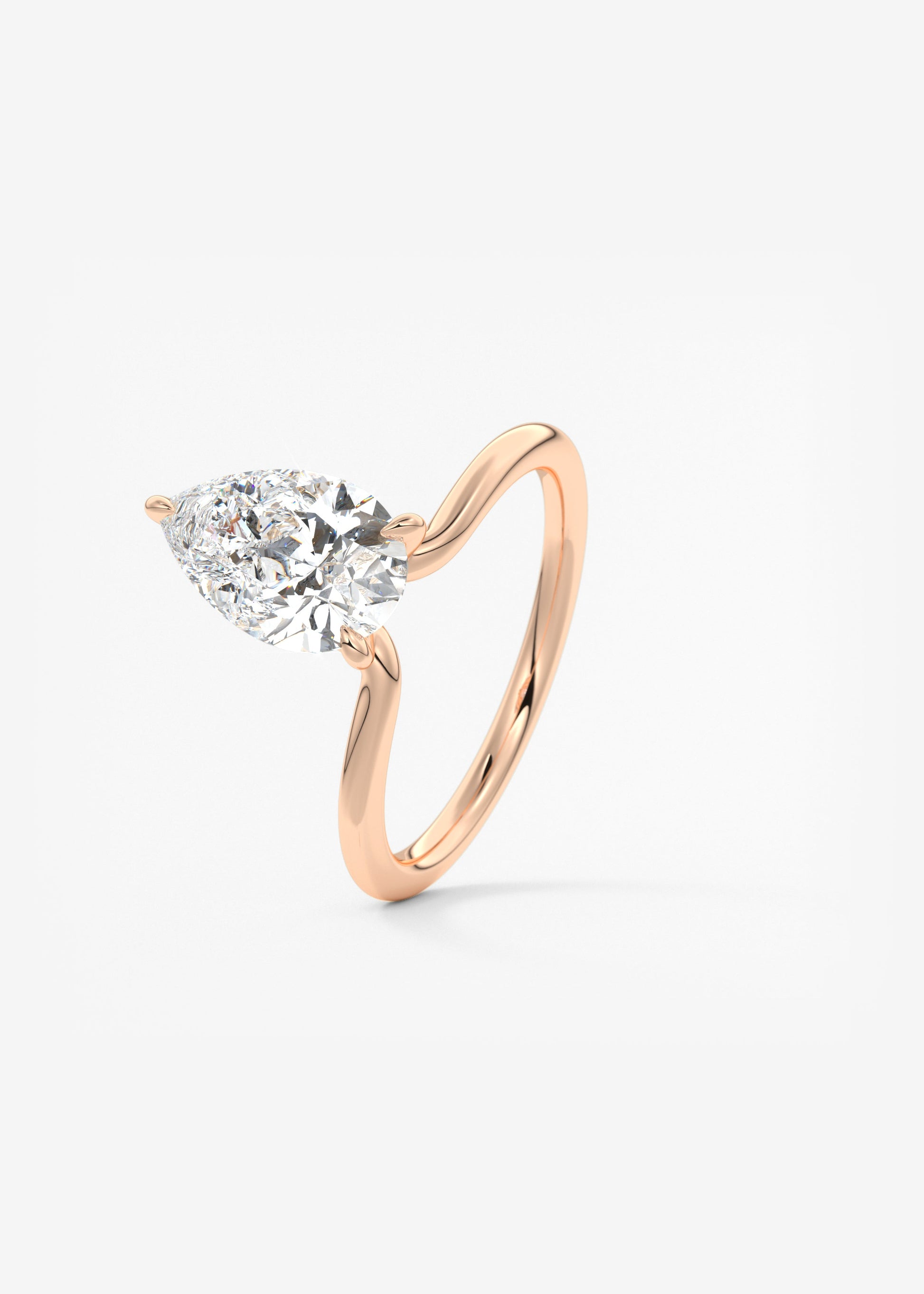 Oval Solitaire With Raised Basket Gallery Lab Grown Diamond Engagement Ring