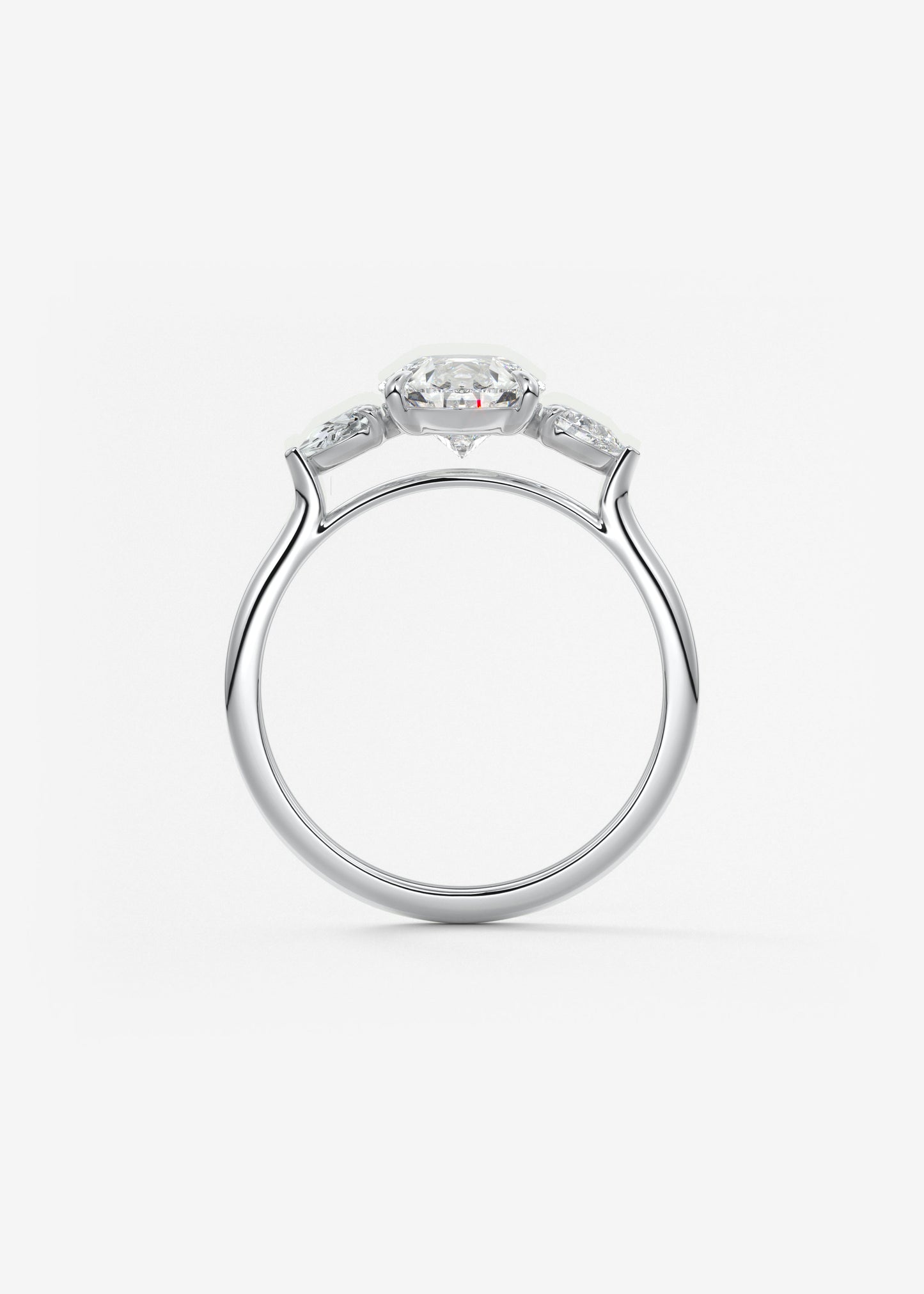 Oval Solitaire With Raised Basket Gallery Lab Grown Diamond Engagement Ring