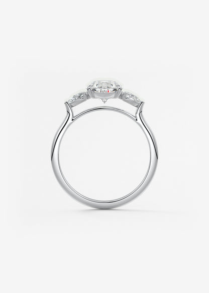 Oval Solitaire With Raised Basket Gallery Lab Grown Diamond Engagement Ring