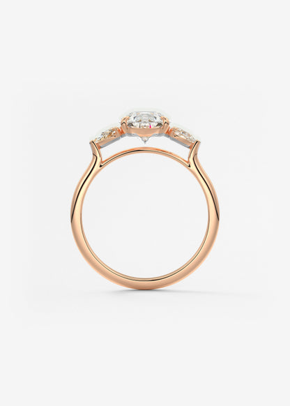 Oval Solitaire With Raised Basket Gallery Lab Grown Diamond Engagement Ring