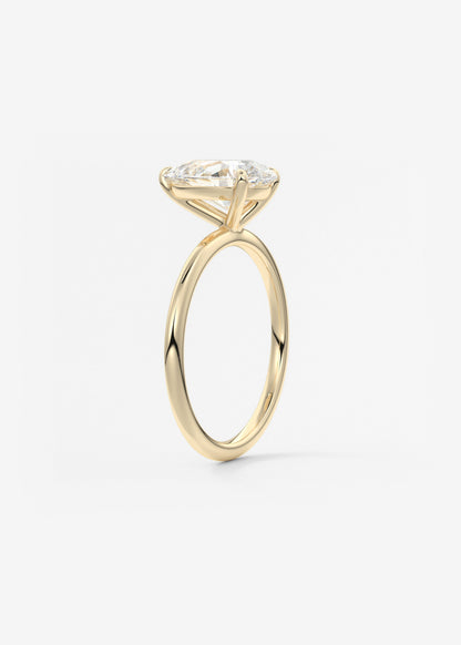 Oval Solitaire With Raised Basket Gallery Lab Grown Diamond Engagement Ring