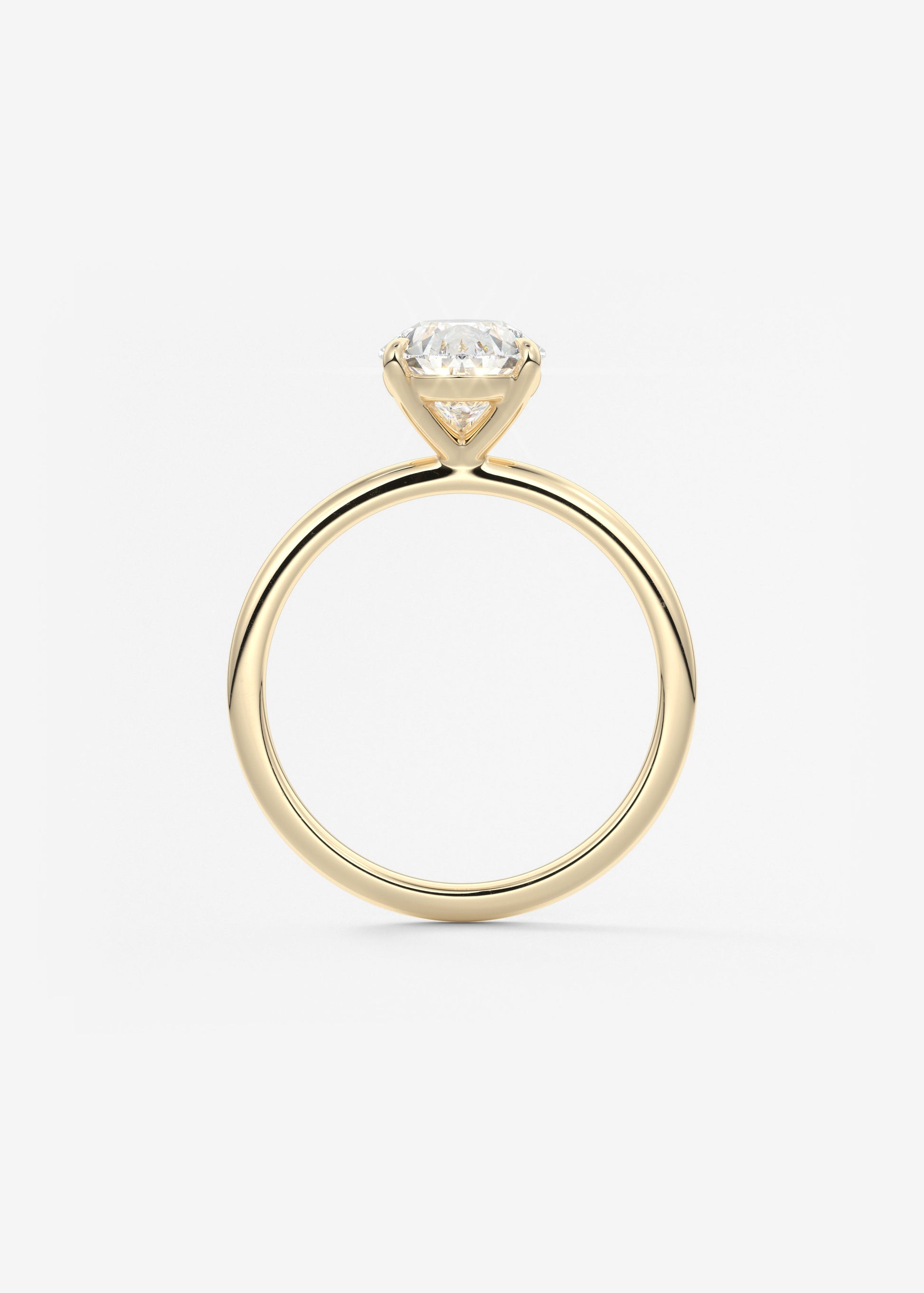 Oval Solitaire With Raised Basket Gallery Lab Grown Diamond Engagement Ring