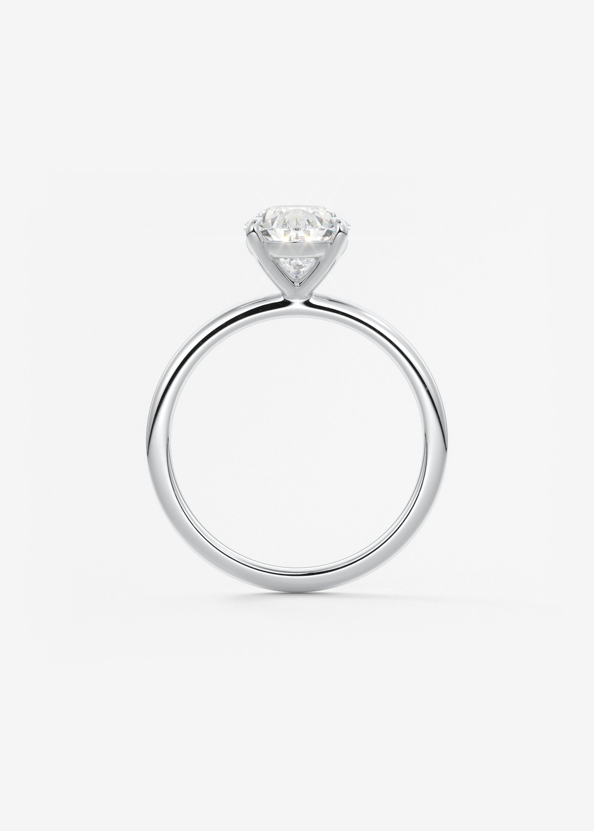 Oval Solitaire With Raised Basket Gallery Lab Grown Diamond Engagement Ring