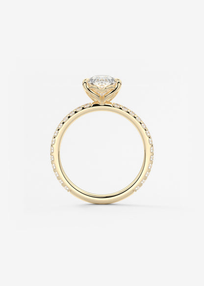 Oval Solitaire With Raised Basket Gallery Lab Grown Diamond Engagement Ring