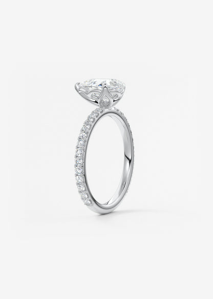 Oval Solitaire With Raised Basket Gallery Lab Grown Diamond Engagement Ring