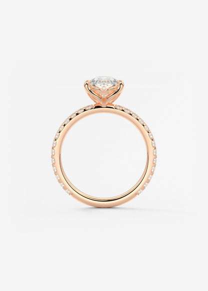 Oval Solitaire With Raised Basket Gallery Lab Grown Diamond Engagement Ring