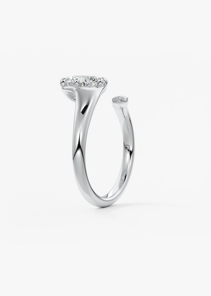 Oval Solitaire With Raised Basket Gallery Lab Grown Diamond Engagement Ring