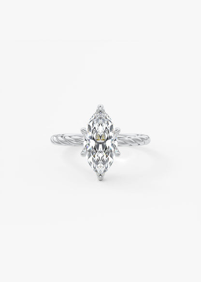 Oval Solitaire With Raised Basket Gallery Lab Grown Diamond Engagement Ring