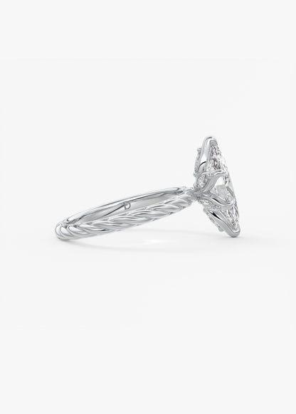 Oval Solitaire With Raised Basket Gallery Lab Grown Diamond Engagement Ring