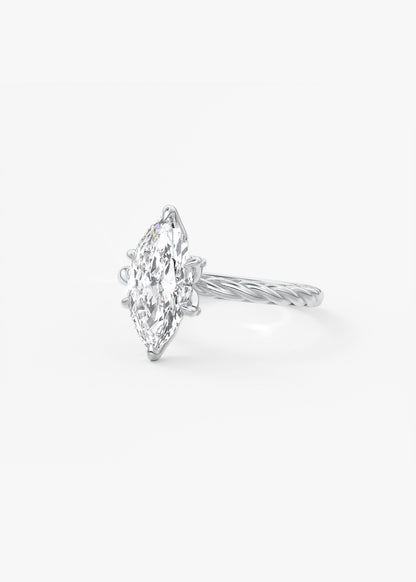 Oval Solitaire With Raised Basket Gallery Lab Grown Diamond Engagement Ring