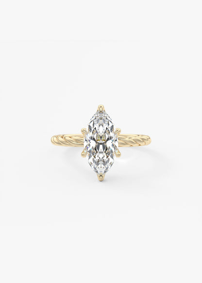 Oval Solitaire With Raised Basket Gallery Lab Grown Diamond Engagement Ring