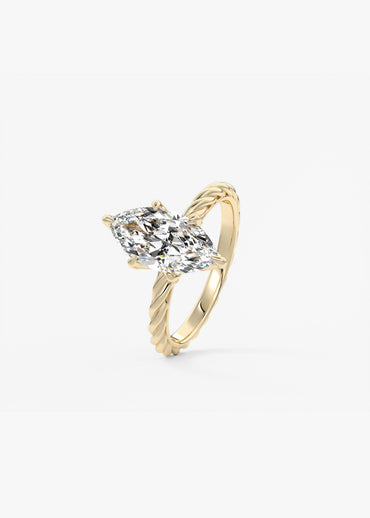 Oval Solitaire With Raised Basket Gallery Lab Grown Diamond Engagement Ring