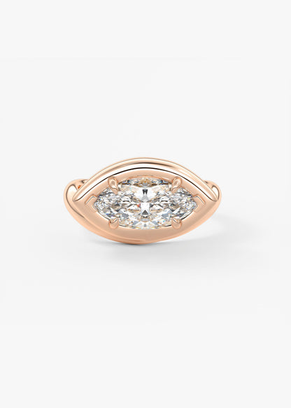 Oval Solitaire With Raised Basket Gallery Lab Grown Diamond Engagement Ring