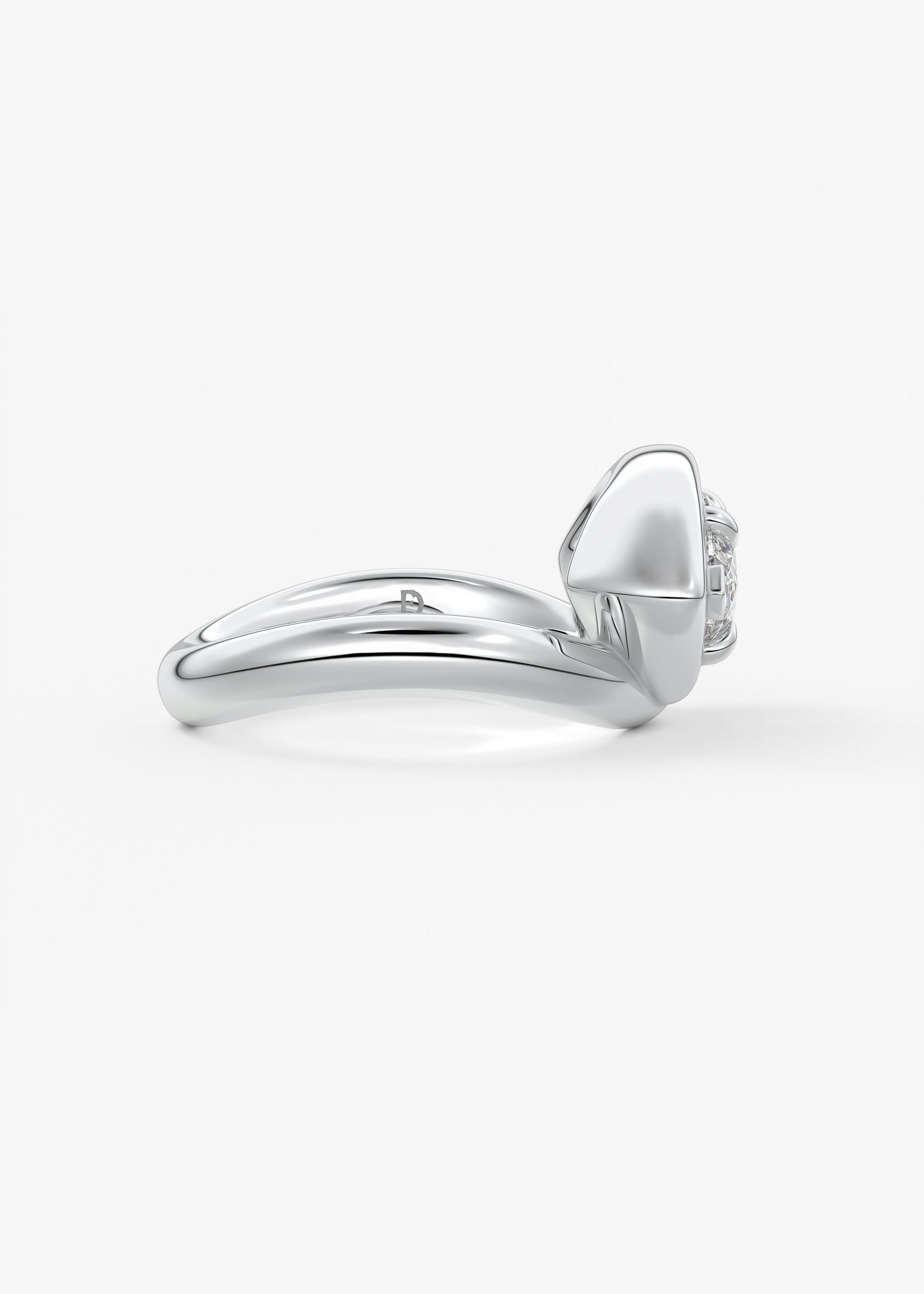 Oval Solitaire With Raised Basket Gallery Lab Grown Diamond Engagement Ring