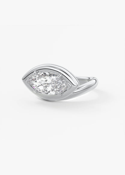 Oval Solitaire With Raised Basket Gallery Lab Grown Diamond Engagement Ring