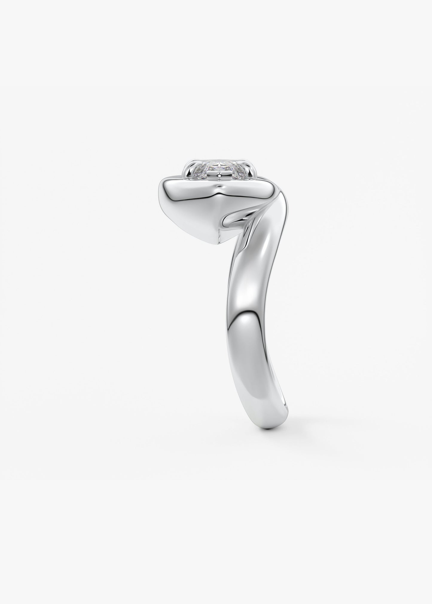 Oval Solitaire With Raised Basket Gallery Lab Grown Diamond Engagement Ring