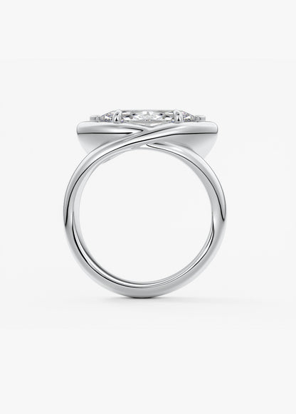 Oval Solitaire With Raised Basket Gallery Lab Grown Diamond Engagement Ring