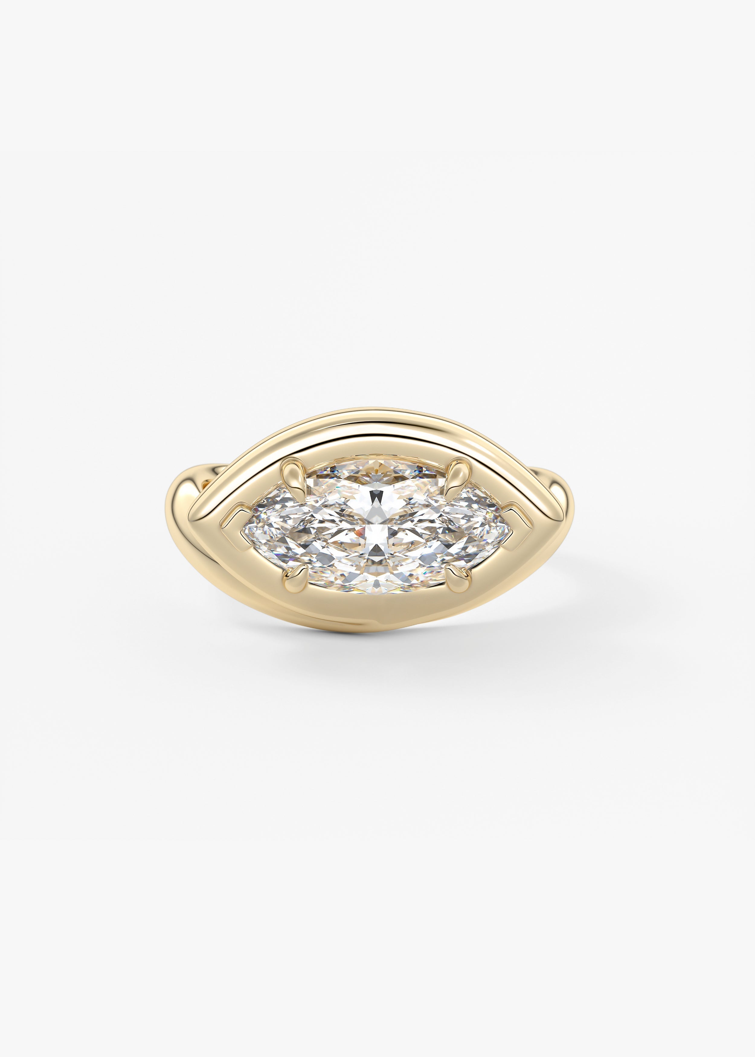 Oval Solitaire With Raised Basket Gallery Lab Grown Diamond Engagement Ring