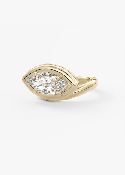 Oval Solitaire With Raised Basket Gallery Lab Grown Diamond Engagement Ring