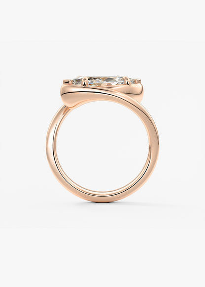 Oval Solitaire With Raised Basket Gallery Lab Grown Diamond Engagement Ring