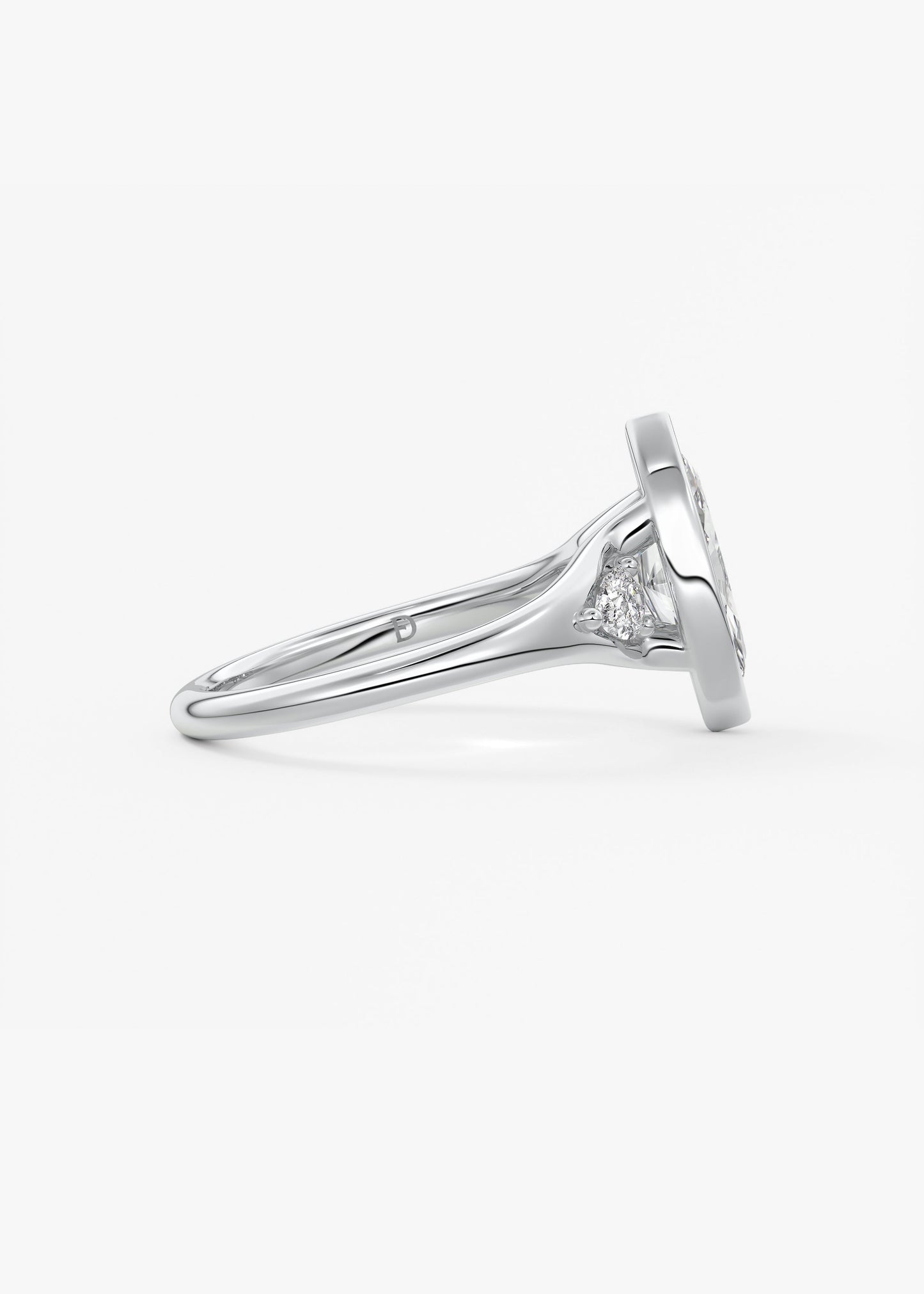 Oval Solitaire With Raised Basket Gallery Lab Grown Diamond Engagement Ring