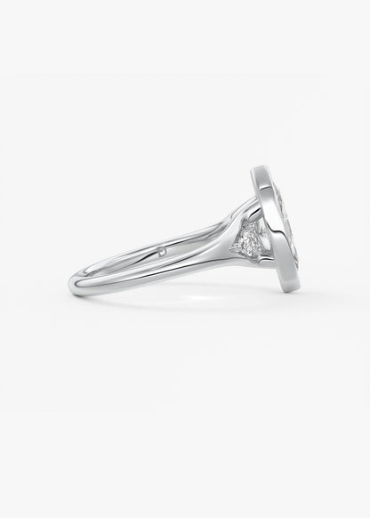 Oval Solitaire With Raised Basket Gallery Lab Grown Diamond Engagement Ring