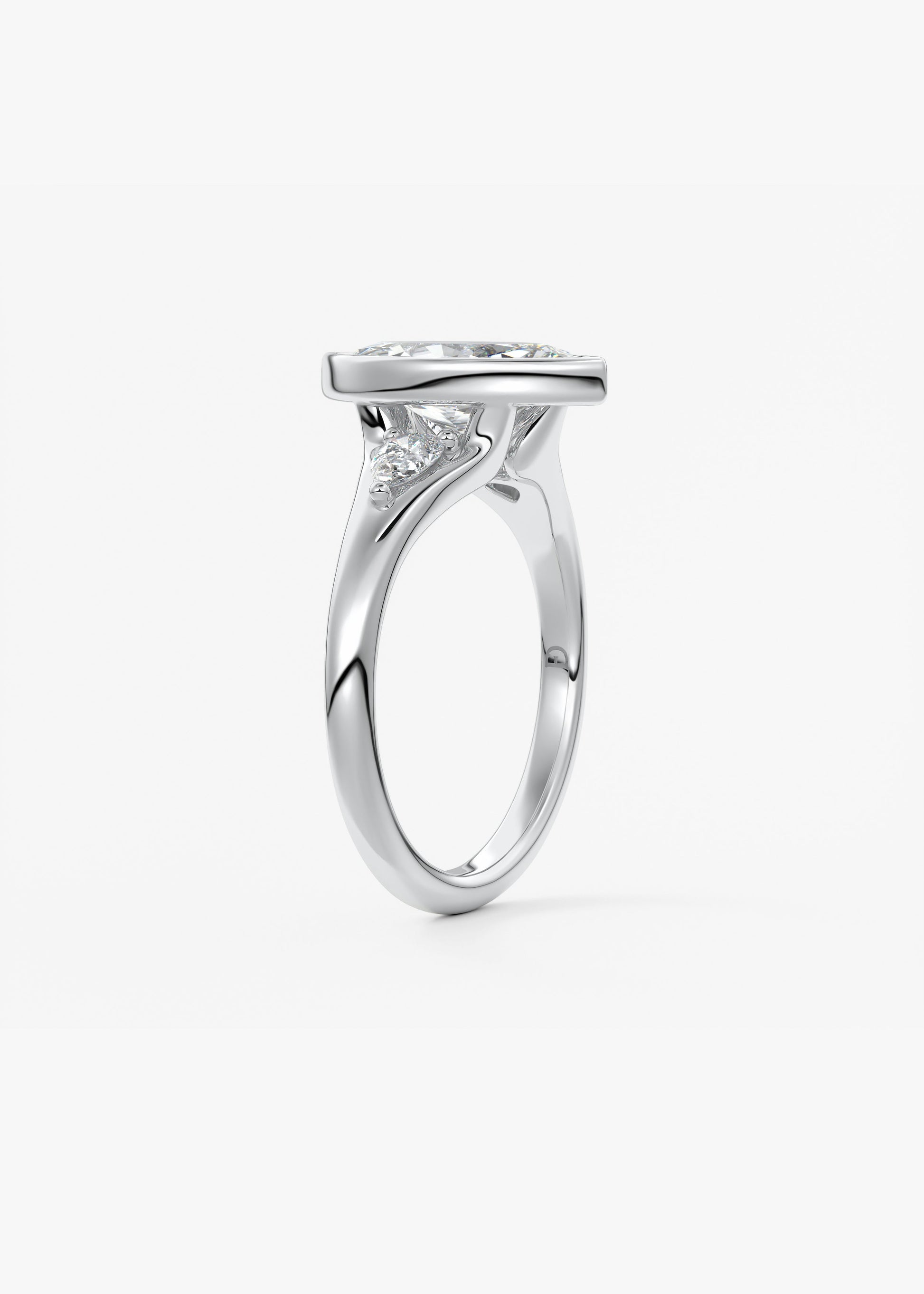 Oval Solitaire With Raised Basket Gallery Lab Grown Diamond Engagement Ring