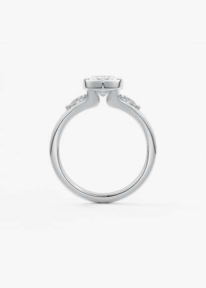 Oval Solitaire With Raised Basket Gallery Lab Grown Diamond Engagement Ring