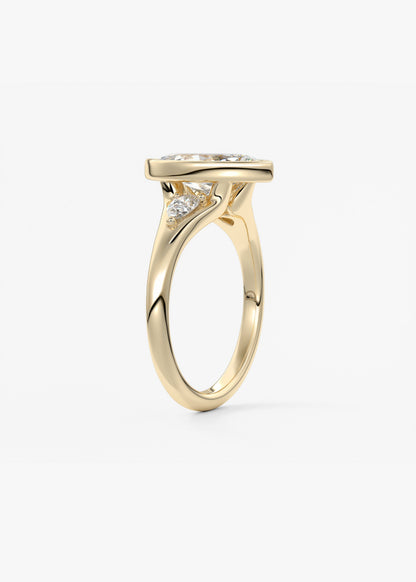 Oval Solitaire With Raised Basket Gallery Lab Grown Diamond Engagement Ring