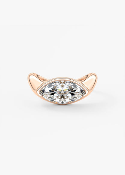 Oval Solitaire With Raised Basket Gallery Lab Grown Diamond Engagement Ring