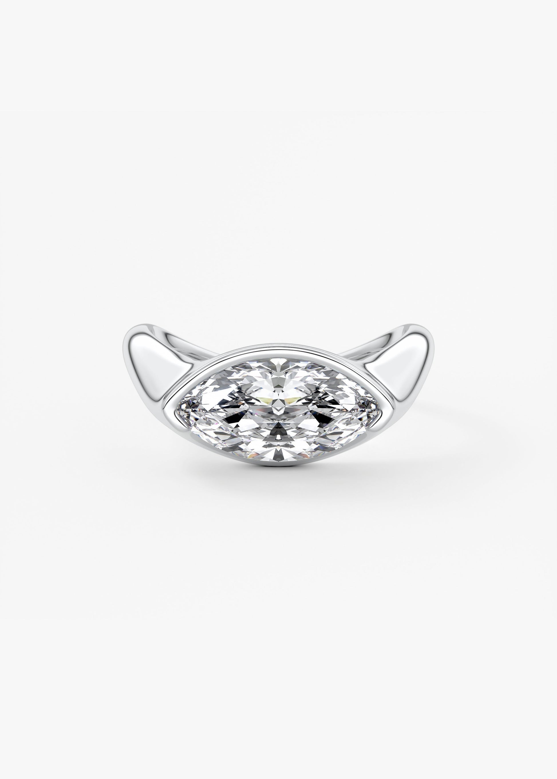Oval Solitaire With Raised Basket Gallery Lab Grown Diamond Engagement Ring