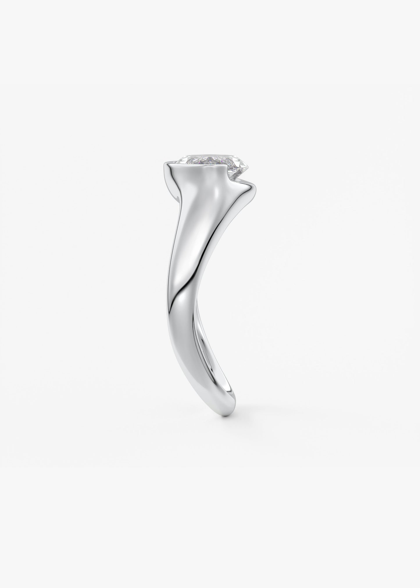 Oval Solitaire With Raised Basket Gallery Lab Grown Diamond Engagement Ring