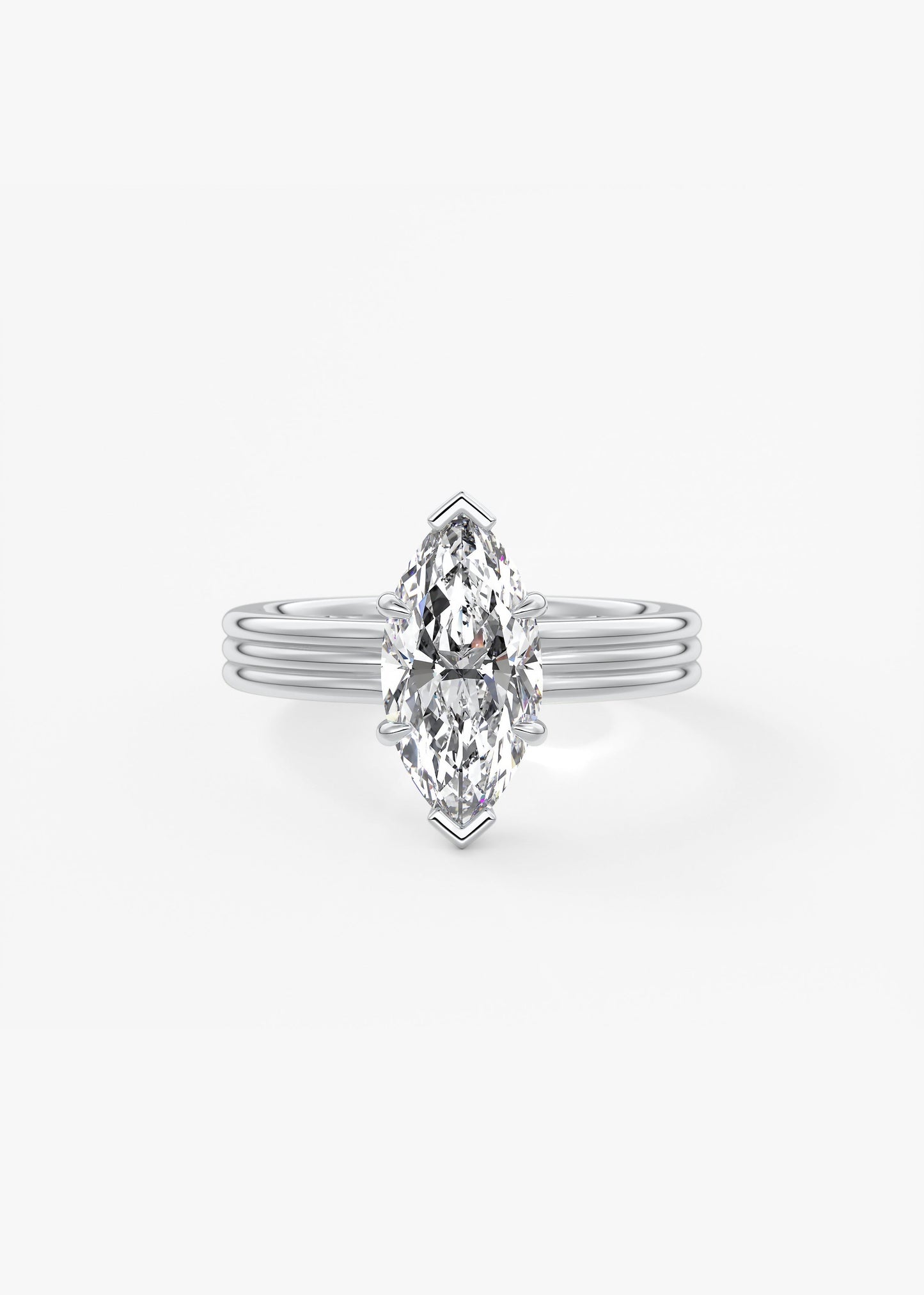 Oval Solitaire With Raised Basket Gallery Lab Grown Diamond Engagement Ring