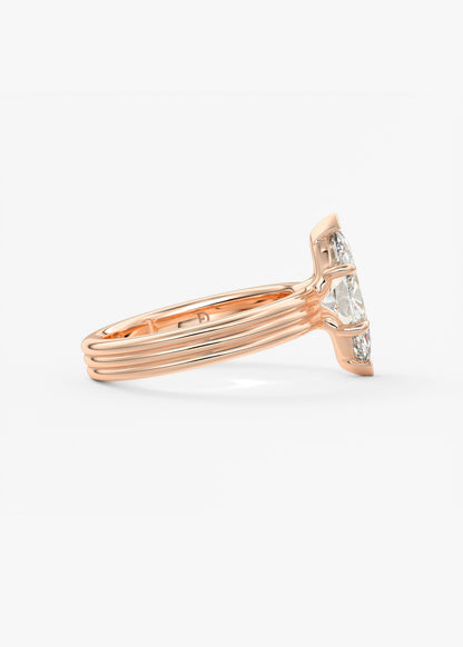 Oval Solitaire With Raised Basket Gallery Lab Grown Diamond Engagement Ring