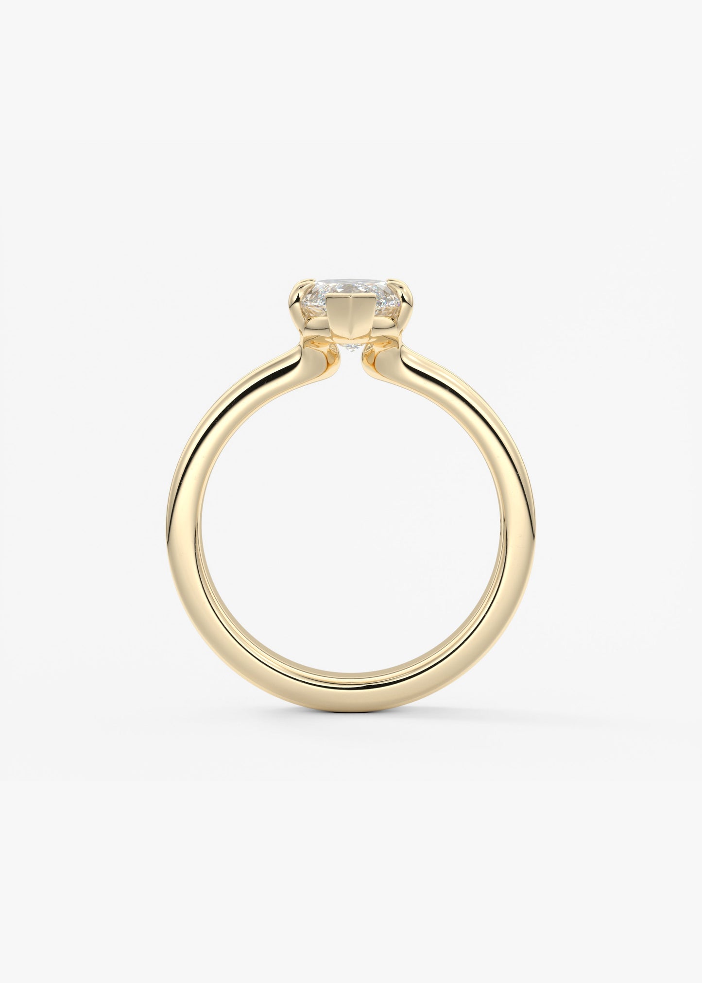 Oval Solitaire With Raised Basket Gallery Lab Grown Diamond Engagement Ring