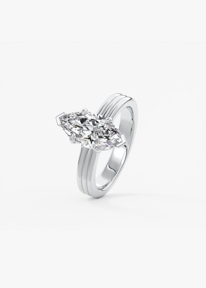 Oval Solitaire With Raised Basket Gallery Lab Grown Diamond Engagement Ring