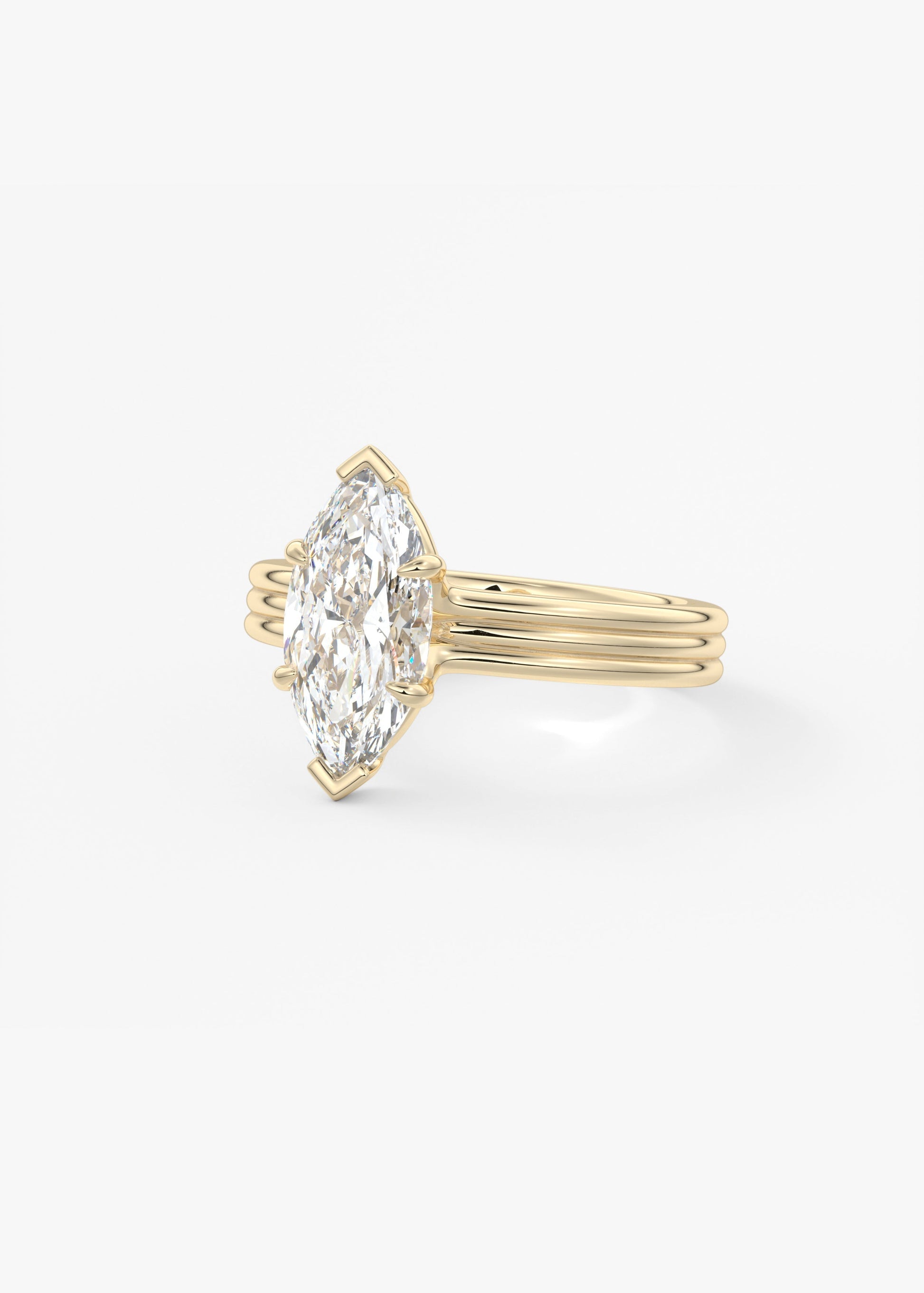 Oval Solitaire With Raised Basket Gallery Lab Grown Diamond Engagement Ring