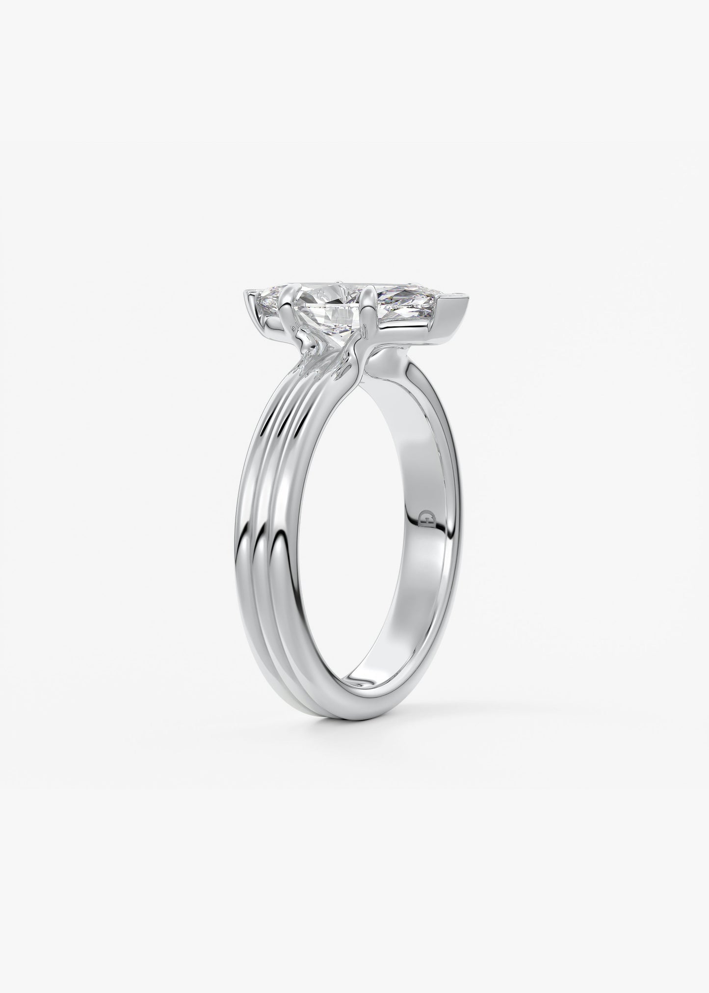 Oval Solitaire With Raised Basket Gallery Lab Grown Diamond Engagement Ring