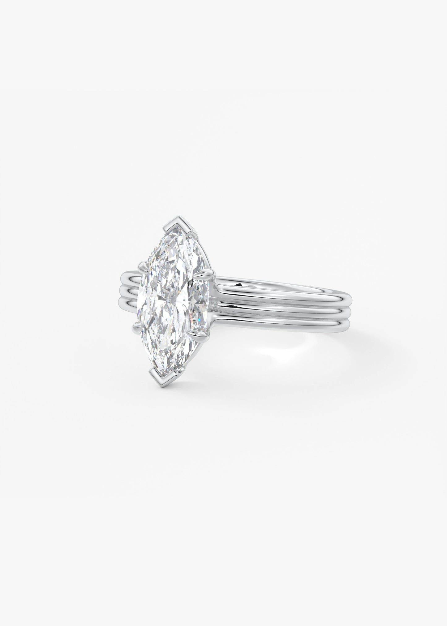 Oval Solitaire With Raised Basket Gallery Lab Grown Diamond Engagement Ring