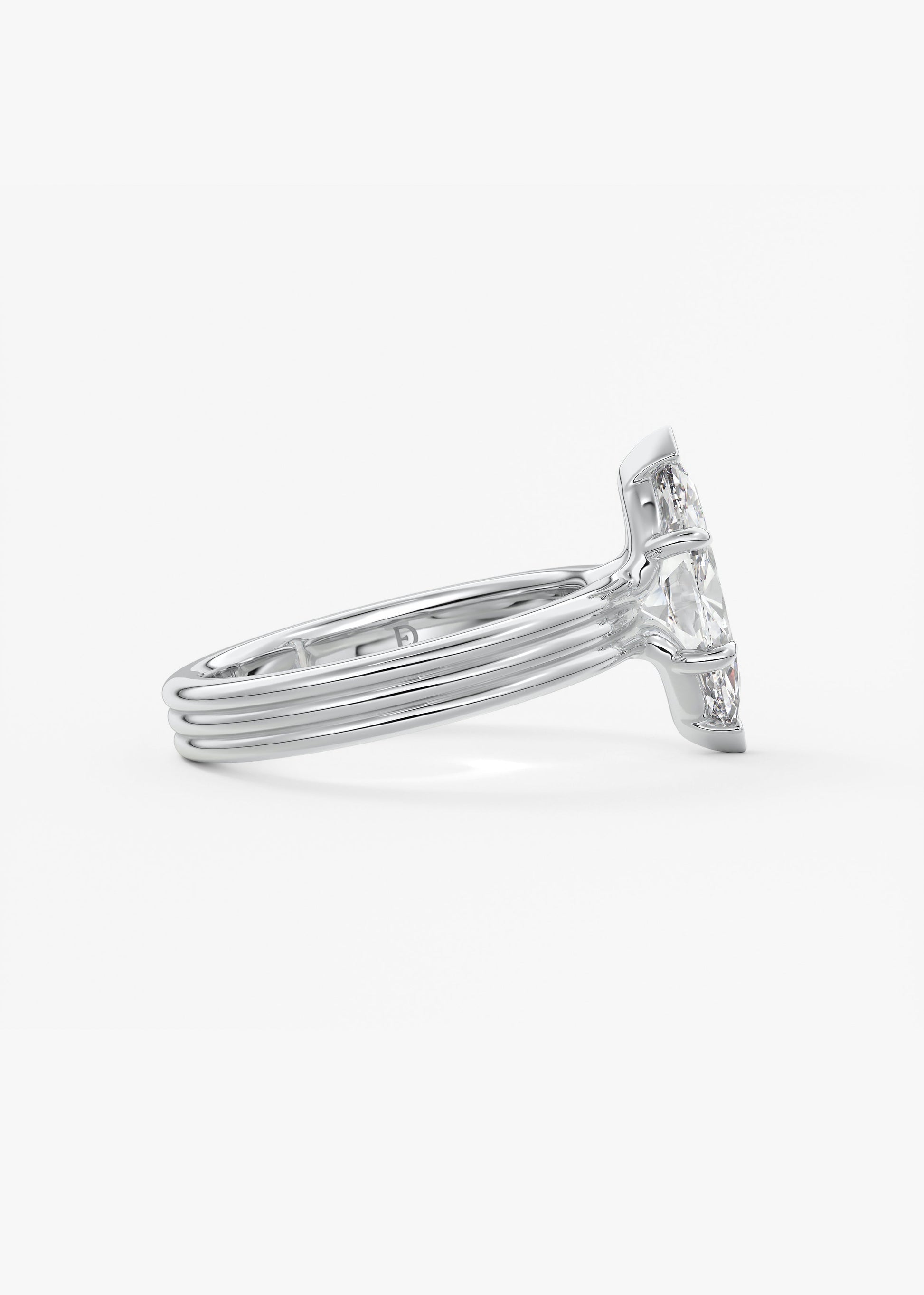 Oval Solitaire With Raised Basket Gallery Lab Grown Diamond Engagement Ring