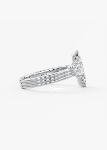 Oval Solitaire With Raised Basket Gallery Lab Grown Diamond Engagement Ring
