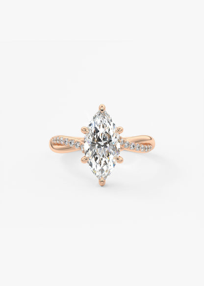 Oval Solitaire With Raised Basket Gallery Lab Grown Diamond Engagement Ring
