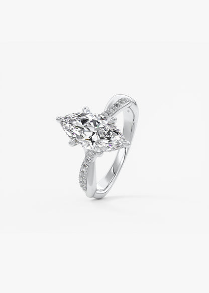 Oval Solitaire With Raised Basket Gallery Lab Grown Diamond Engagement Ring