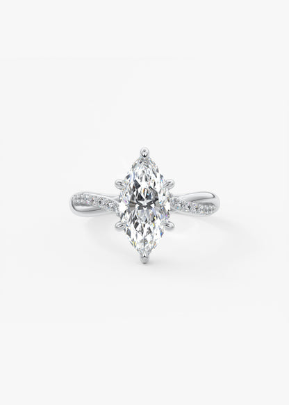 Oval Solitaire With Raised Basket Gallery Lab Grown Diamond Engagement Ring