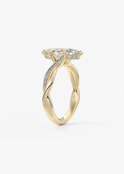 Oval Solitaire With Raised Basket Gallery Lab Grown Diamond Engagement Ring