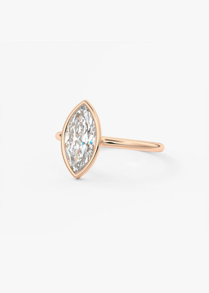 Oval Solitaire With Raised Basket Gallery Lab Grown Diamond Engagement Ring