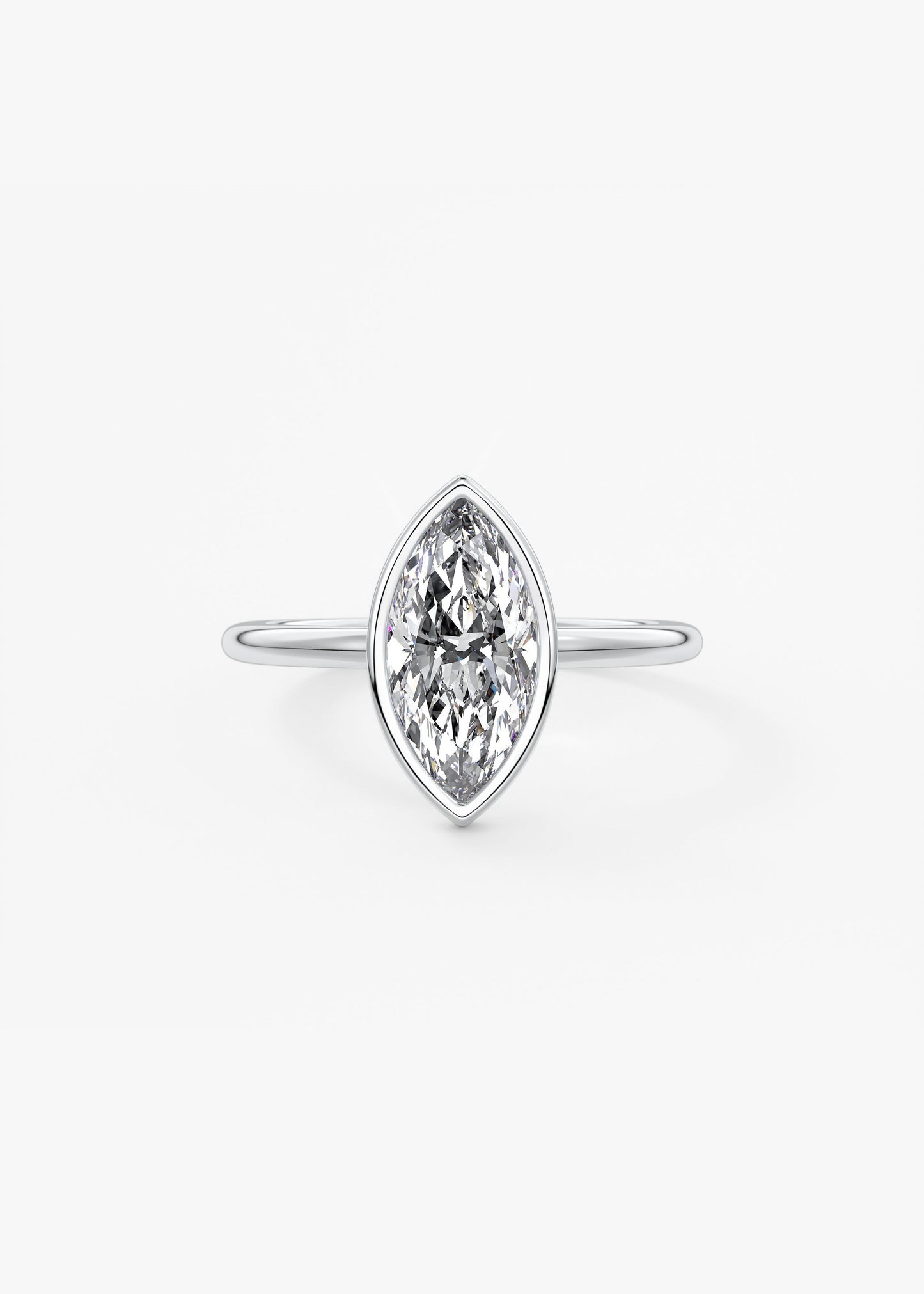 Oval Solitaire With Raised Basket Gallery Lab Grown Diamond Engagement Ring