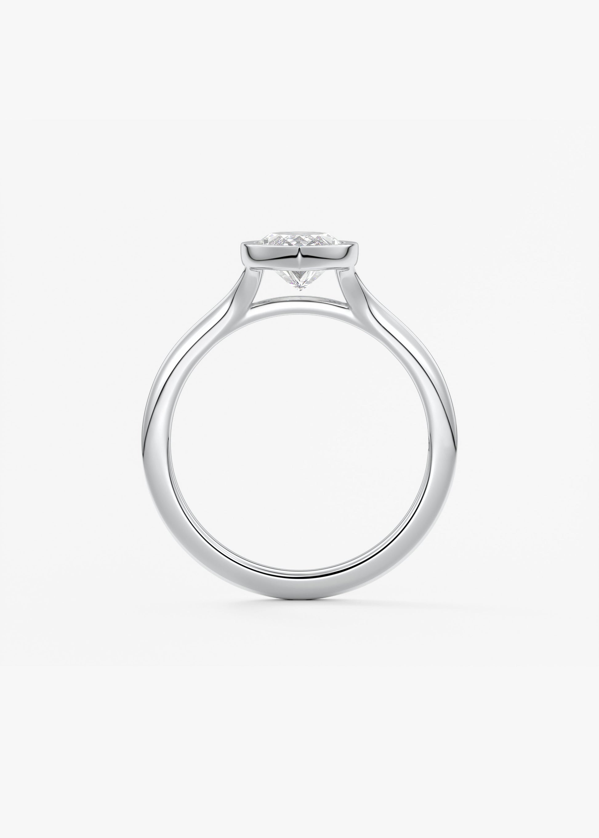 Oval Solitaire With Raised Basket Gallery Lab Grown Diamond Engagement Ring